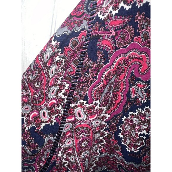 Talbots Woman Popover Blouse Plus Petite Sz 2XP Paisley Peplum boho cottagecore - Picture 7 of 10